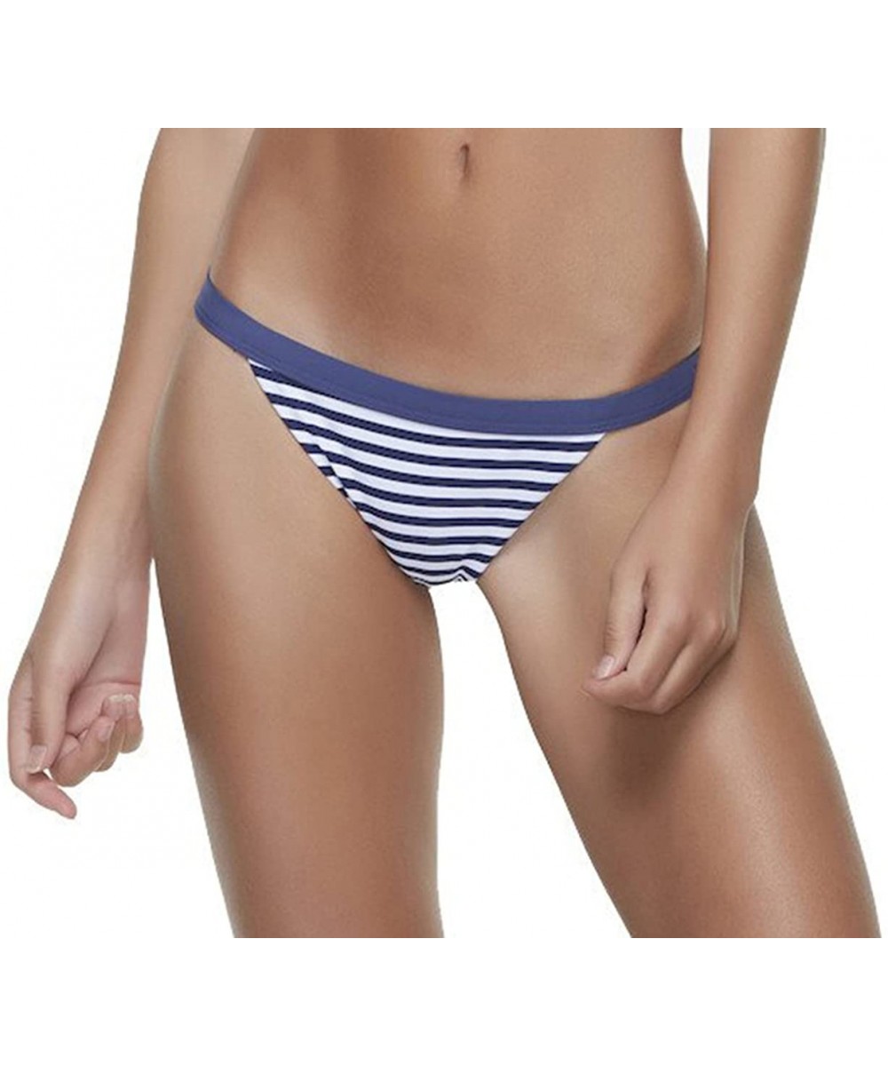 Women's Haze Seamless Fixed Banded Cheeky Bottom - Navy Stripe - CC18CY06LEK $18.72-Bottoms