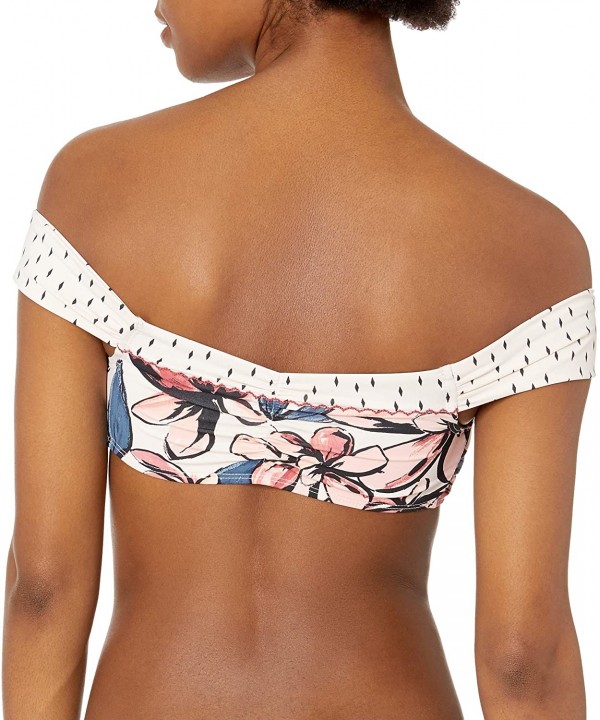 Women's Off The Shoulder Bikini Swim Top - Floral Print - CY18ZQ0MT7I $18.05-Tops