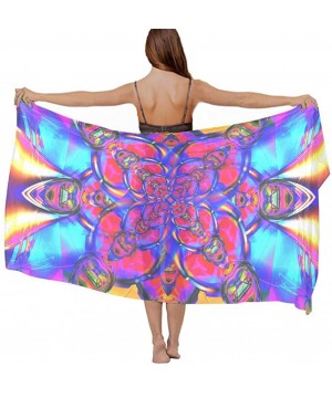 Women Chiffon Scarf Sunscreen Shawl Wrap Swimsuit Cover Up Beach Sarongs - Container and Contents Mandala - CJ19C4KKSRE $29.7...