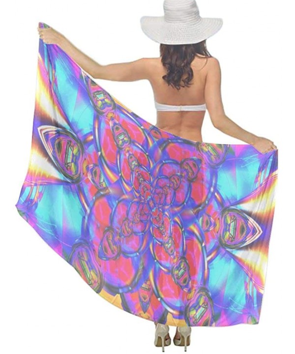 Women Chiffon Scarf Sunscreen Shawl Wrap Swimsuit Cover Up Beach Sarongs - Container and Contents Mandala - CJ19C4KKSRE $29.7...