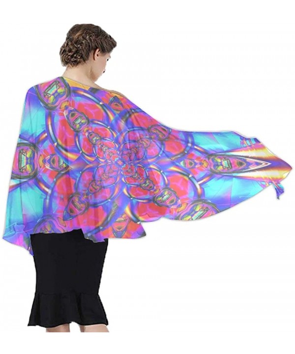 Women Chiffon Scarf Sunscreen Shawl Wrap Swimsuit Cover Up Beach Sarongs - Container and Contents Mandala - CJ19C4KKSRE $29.7...