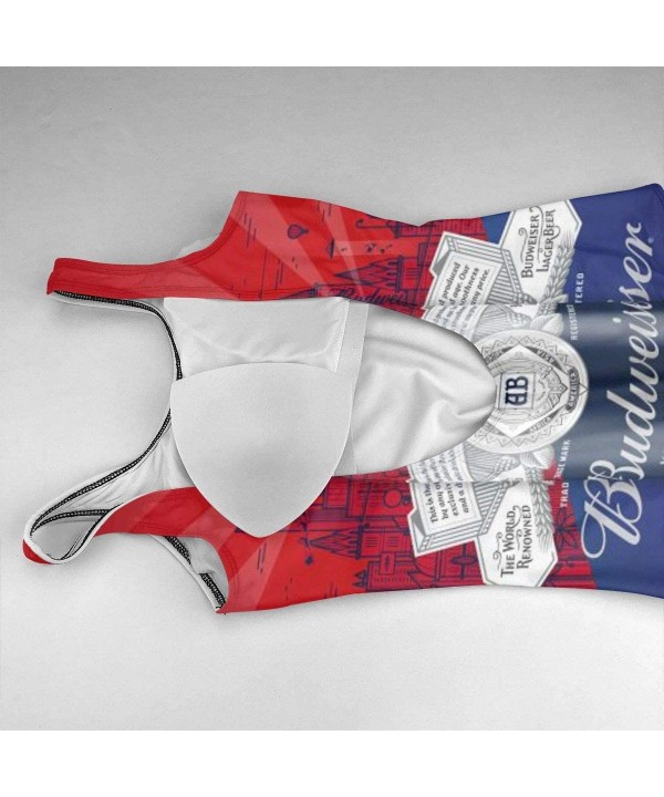 Women's Budweiser High Cut Low Back One Piece Swimwear Bathing Suits - Budweiser4 - CY19CK6AX69 $25.34-One-Pieces