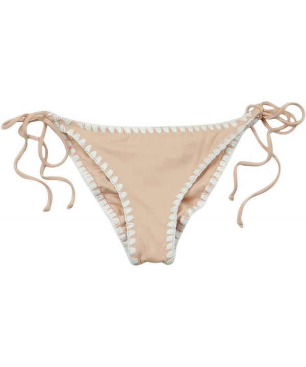 Women's Scrunch Butt Shell Stitch Bikini Bottom - Blush - CS18CY57WED $16.85-Tankinis