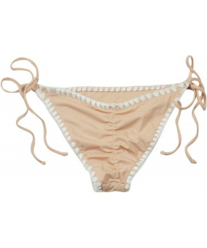 Women's Scrunch Butt Shell Stitch Bikini Bottom - Blush - CS18CY57WED $16.85-Tankinis