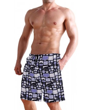 Men's Swim Trunks Wrestle Like You Mean It Quick Dry Beach Board Shorts with Pockets - Blue Gaming Pattern - C818QSZ6SSA $27....