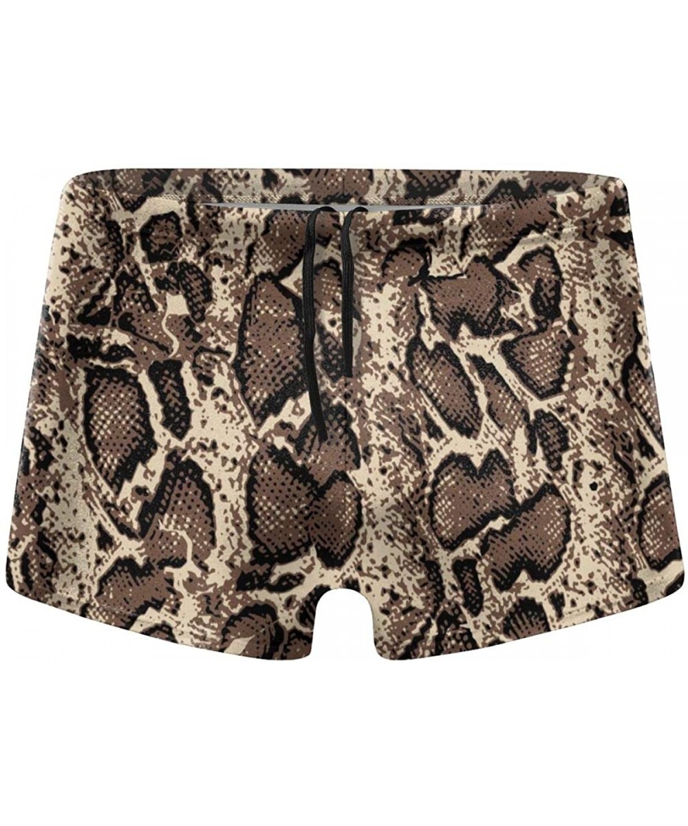 Beach Shorts for Men Quick Dry Swimwear Swimsuits Surf Board Boxer Shorts Trunks - Snake Skin Print - CF196TXMY8U $22.58-Briefs