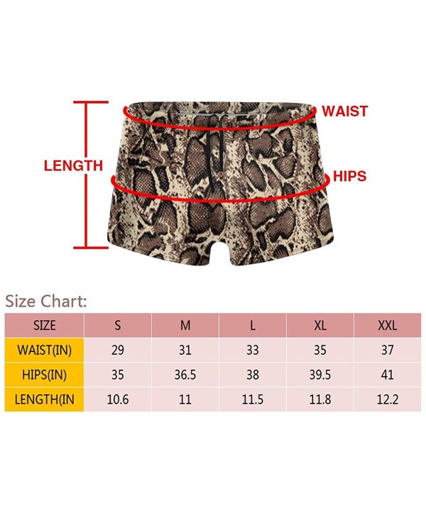 Beach Shorts for Men Quick Dry Swimwear Swimsuits Surf Board Boxer Shorts Trunks - Snake Skin Print - CF196TXMY8U $22.58-Briefs