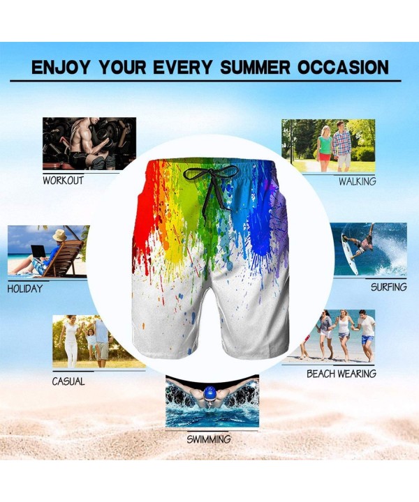 Mens Swim Trunks Quick Dry Beach Shorts The Night Watch Rembrandt Board Shorts Swimwear Bathing Suits with Pockets - The Narw...