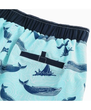 Women Quick Dry Swimwear Trunks Sports Board Shorts with Soft Briefs Inner Lining - Blue/Whale - CD18XTQNGS4 $23.71-Board Shorts