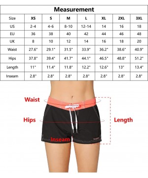 Women Quick Dry Swimwear Trunks Sports Board Shorts with Soft Briefs Inner Lining - Blue/Whale - CD18XTQNGS4 $23.71-Board Shorts