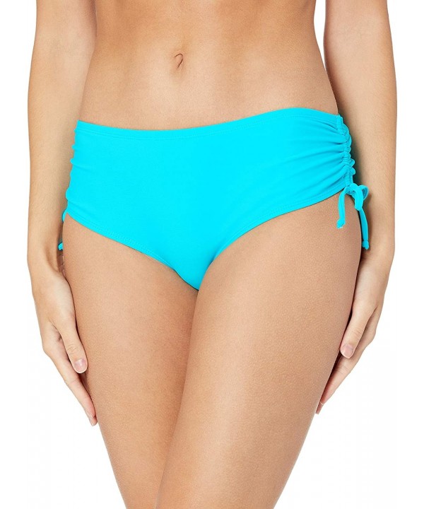 Bikini Bottoms with Side Ties- Adjustable Bathing Suit Bottoms- Swimsuits for Women - Teal Green - CA18NLQM2XQ $11.87-Bottoms