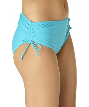 Bikini Bottoms with Side Ties- Adjustable Bathing Suit Bottoms- Swimsuits for Women - Teal Green - CA18NLQM2XQ $11.87-Bottoms