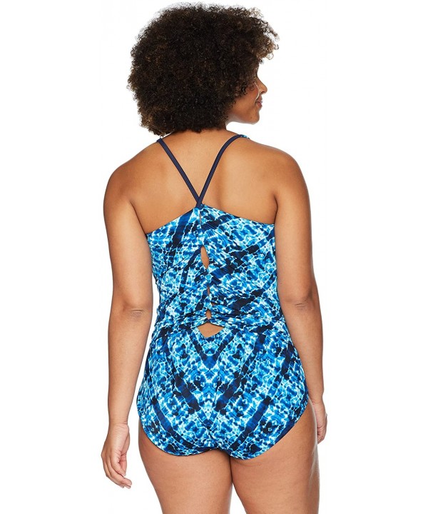 Women's Control One Piece Swimsuit - Ripple Effect/Blue - CB180NY003Q $47.58-One-Pieces