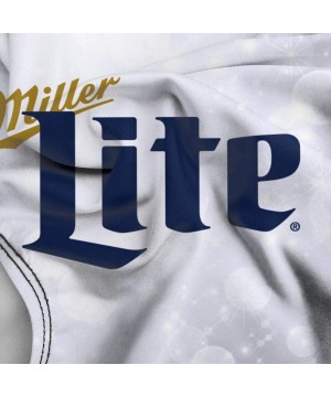 Women's Miller Lite High Cut Low Back One Piece Swimwear Bathing Suits - Miller Lite4 - CX197HEIGNT $21.29-One-Pieces