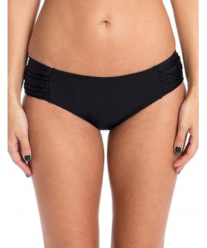 Women's Swim Standard Ruched Bikini Bottom - Black - C518X585W0C $13.48-Bottoms