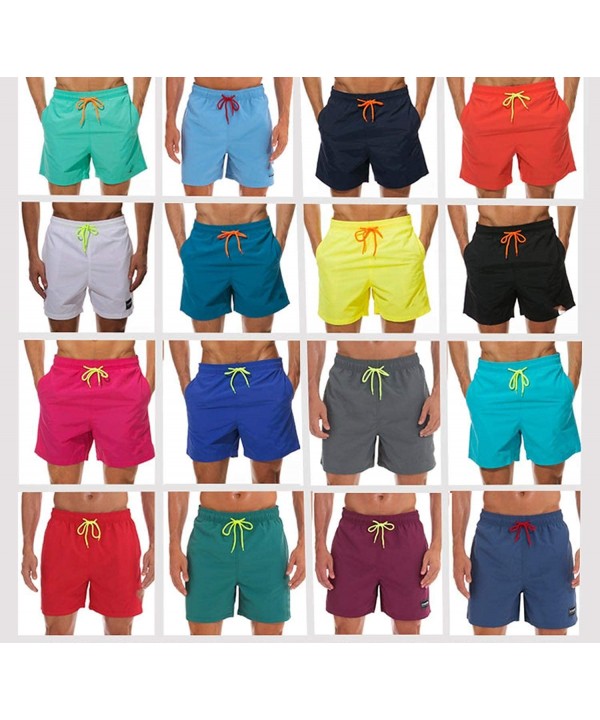 Swimwear Swim Shorts Trunks Beach Board Shorts Swimming Pants Swimsuits - Red - CS18U82DTXA $44.21-Board Shorts