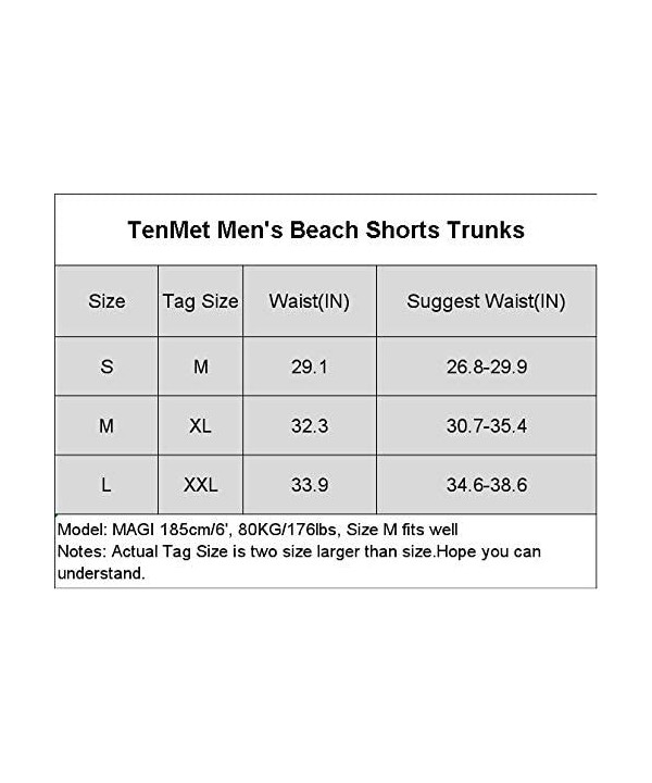 Men's Beach Shorts Swim Trunk Mesh Lining Quick Dry Side Pockets Casual Surf Yoga Water Jogging Training Lightweight - Dark B...