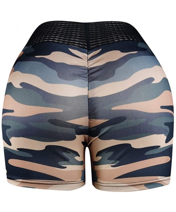 Camo Sports Short Pants Summer Women High Waist Short Jeans - Green - CP198R0EQOI $16.20-Sets