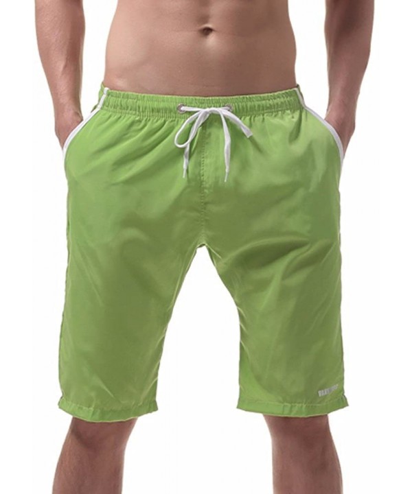 Swimming Trunks Shorts for Men- Mens Beach Shorts Quick Dry Shorts Watershort Casual Athletic Shorts with Pockets - Green 2 -...