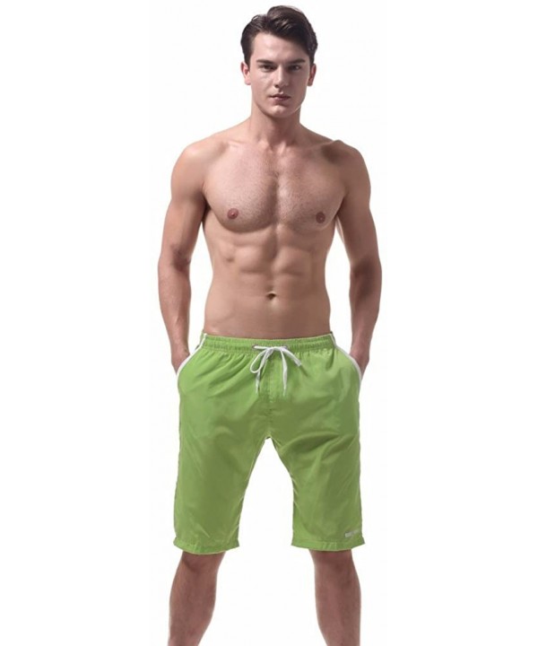 Swimming Trunks Shorts for Men- Mens Beach Shorts Quick Dry Shorts Watershort Casual Athletic Shorts with Pockets - Green 2 -...