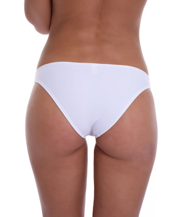 Sexy Women's Bikini Bottom Brief Style - Made in EU Lady Swimwear 108 - White - CO1950U3CZG $17.07-Bottoms