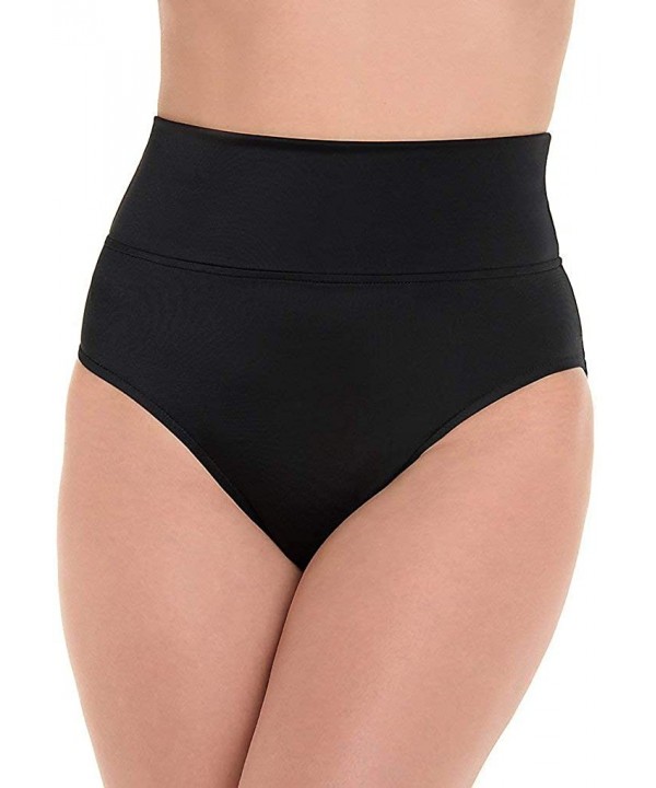 Fold-Over Shaping Bikini Bottom - Black - C5194HQS9C3 $34.48-Bottoms