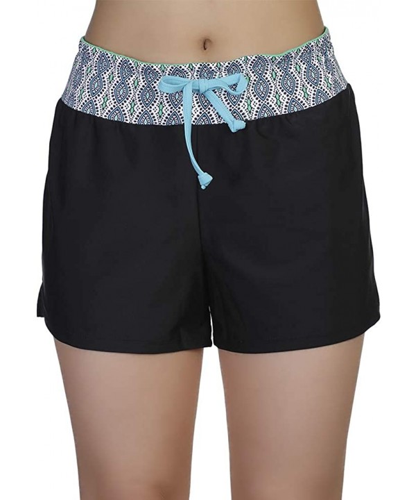 Printed Board Shorts for Women with Back Pockets - 802-7-blue - CC18W075XHW $18.68-Board Shorts