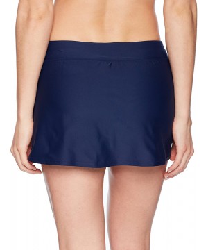 Women's Swimwear Bikini Bottom - Navy Skirt With Brief - CK180NY7HLK $21.35-Tankinis