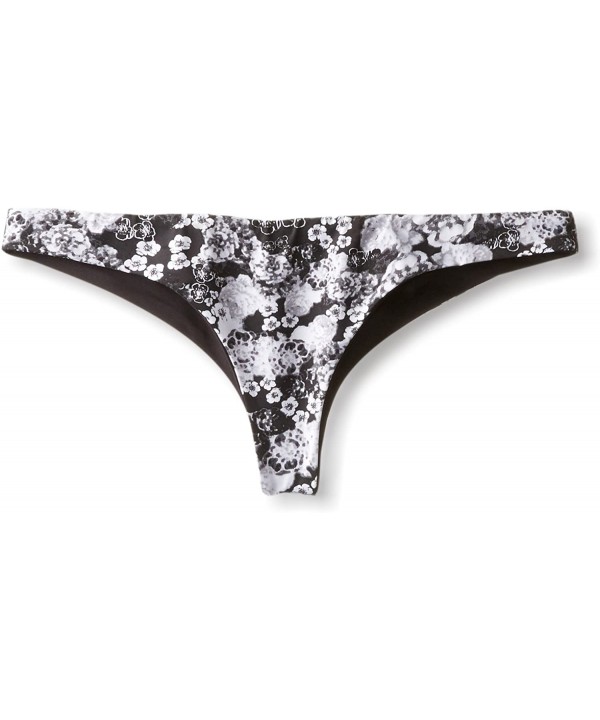 Women's Chloe Brazilian Cut Reversible Bikini Bottoms - Black/White Floral - CD11IDA1QMV $12.27-Tankinis