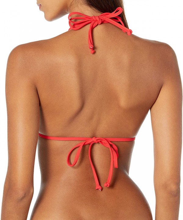 Women's Red Diva Strappy Triangle Bikini Top - Red - CQ12BYVAH8J $35.51-Tops