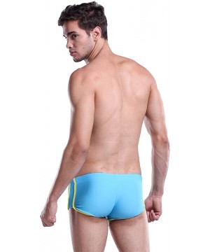 Mens Swim Trunks Pocket Beach Swimwear - Light Blue - CB184SM4NI4 $14.38-Trunks