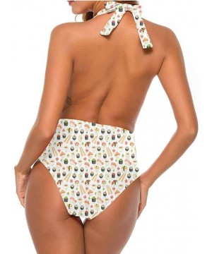 Sexy Swimwear Swimsuit Cartoon Xmas Elements So Unique and Different - Multi 03 - CP19CZOOE7I $39.01-Cover-Ups