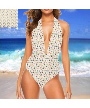 Sexy Swimwear Swimsuit Cartoon Xmas Elements So Unique and Different - Multi 03 - CP19CZOOE7I $39.01-Cover-Ups