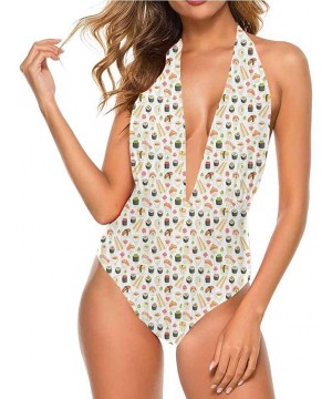 Sexy Swimwear Swimsuit Cartoon Xmas Elements So Unique and Different - Multi 03 - CP19CZOOE7I $39.01-Cover-Ups