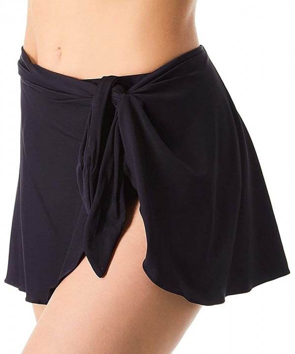 Women's Halo Sarong Skirt - Black 001 - CF1953O3ACU $29.42-Bottoms