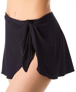 Women's Halo Sarong Skirt - Black 001 - CF1953O3ACU $29.42-Bottoms