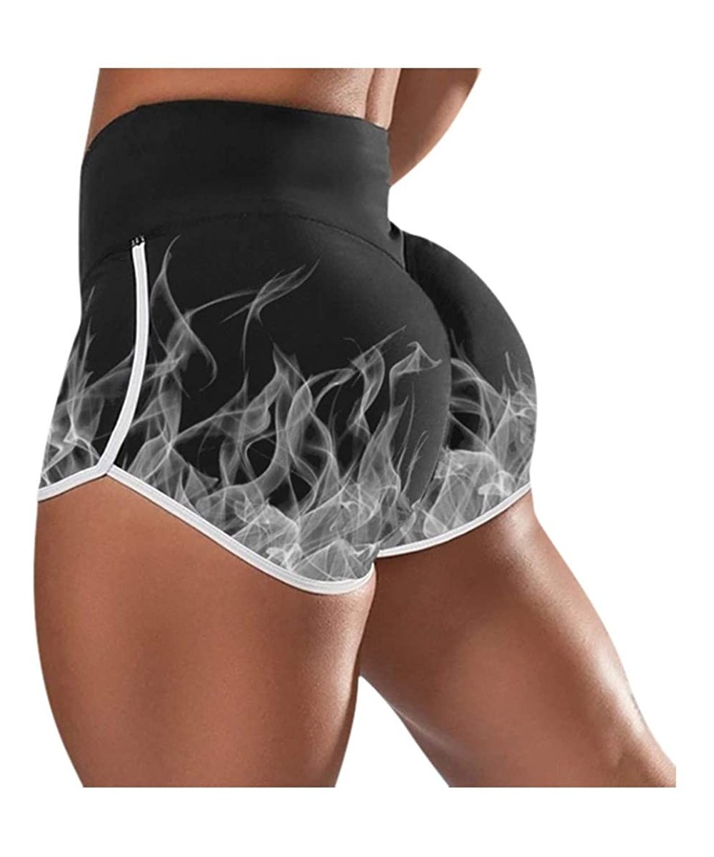 Women Basic Slip Shorts Compression Workout Leggings Yoga Shorts Capris - 005 Gray - C6190OYAHX5 $18.91-Board Shorts