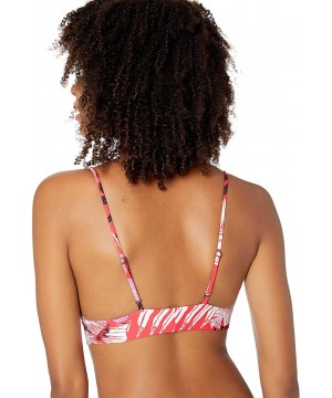 Women's Sonic Bloom Triangle Bikini Top - True Red - CT186NZ9NK7 $34.61-Tops