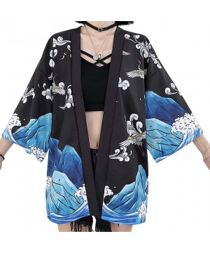 Women's Summer Loose fit Beach Japanese Kimono Cover up OneSize US S-XL - Style 67 - C419DSZQHR4 $20.97-Cover-Ups