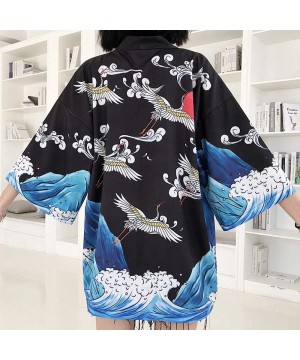 Women's Summer Loose fit Beach Japanese Kimono Cover up OneSize US S-XL - Style 67 - C419DSZQHR4 $20.97-Cover-Ups