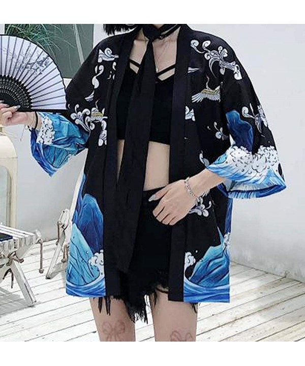 Women's Summer Loose fit Beach Japanese Kimono Cover up OneSize US S-XL - Style 67 - C419DSZQHR4 $20.97-Cover-Ups