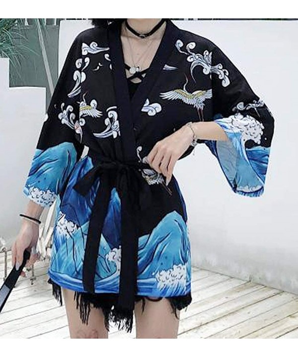 Women's Summer Loose fit Beach Japanese Kimono Cover up OneSize US S-XL - Style 67 - C419DSZQHR4 $20.97-Cover-Ups