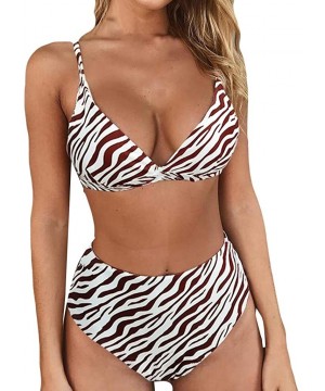 Women Bikini Set Fashion Push-Up Padded Bra Beachwear Leopard Print Swimsuit Swimwear Bathing Suit - Z14-brown - CI18TR26A9Q ...