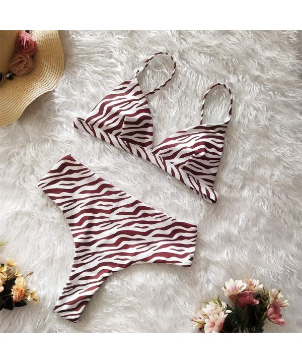 Women Bikini Set Fashion Push-Up Padded Bra Beachwear Leopard Print Swimsuit Swimwear Bathing Suit - Z14-brown - CI18TR26A9Q ...