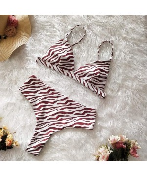 Women Bikini Set Fashion Push-Up Padded Bra Beachwear Leopard Print Swimsuit Swimwear Bathing Suit - Z14-brown - CI18TR26A9Q ...