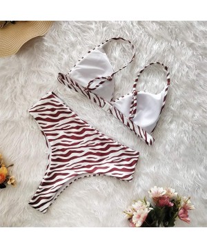 Women Bikini Set Fashion Push-Up Padded Bra Beachwear Leopard Print Swimsuit Swimwear Bathing Suit - Z14-brown - CI18TR26A9Q ...