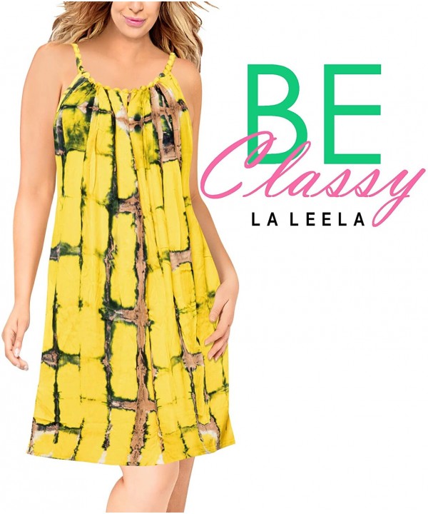 Women's One Size Beach Dress Kaftan Sun Dresses for Women Hand Tie Dye - Autumn Yellow_f702 - CP187DG5GRW $25.15-Cover-Ups