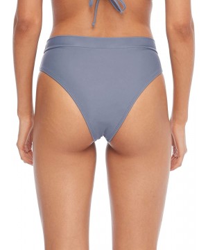 Women's Smoothies Marlee High Waist Solid Bikini Bottom Swimsuit - Smoothie Storm - CA18Z04SYQ6 $45.06-Bottoms