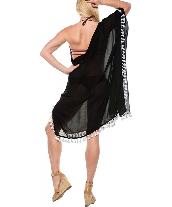 Women's Boho Maternity Swimwear Cover Ups Beach Swimsuit Short Mini A - Halloween Black_b532 - C9188K390HY $17.09-Cover-Ups