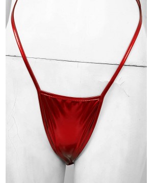 Woman's Micro Slingshot One-Piece Bikini Thong Monokini Swimsuit Bodysuit Teddy Lingerie - Red One-piece - CM198CQ98XL $11.31...